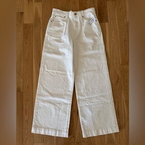 Gap white wide leg high rise trouser jeans 29 8 R